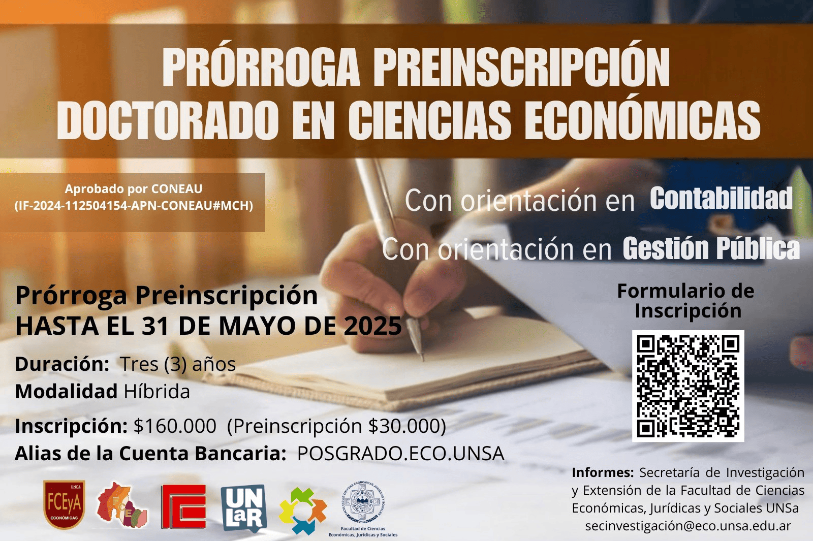 DOCTORADO PRORROGA 31 DE MAYO 1
